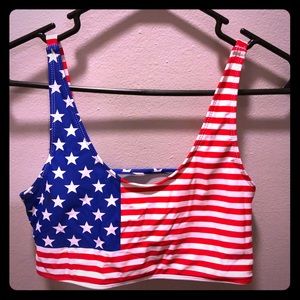 American Flag Bikini Top